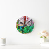 耕作する ラウンド壁時計 (ホーム)