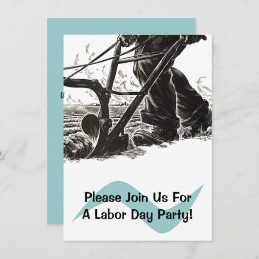 耕作労働日パーティの招待状 招待状 (正面/裏面)