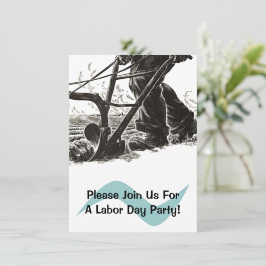 耕作労働日パーティの招待状 招待状 (スタンド正面)