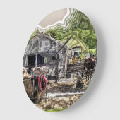 耕作 ラージ壁時計 (傾斜)