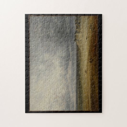 耕地と村のプロバブがある風景 ジグソーパズル (縦)