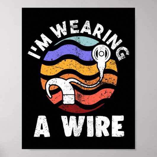 耳おもしろいAsl聴覚障害者の私はAを着ている ポスター (正面)