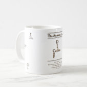 "耳が聞こえないコーヒー"コップの解剖学 コーヒーマグカップ (正面左)