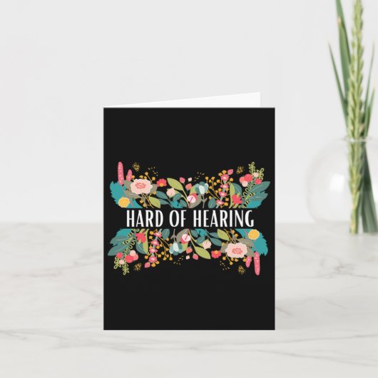 耳が聞こえない人に対する警戒と認識度デザインの カード (正面)