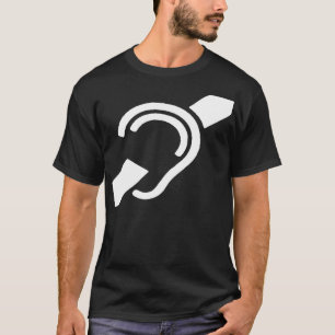 耳が聞こえない耳 Tシャツ