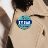 耳が聞こえない、耳が聞こえない、耳が聞こえない、耳が聞こえない 缶バッジ