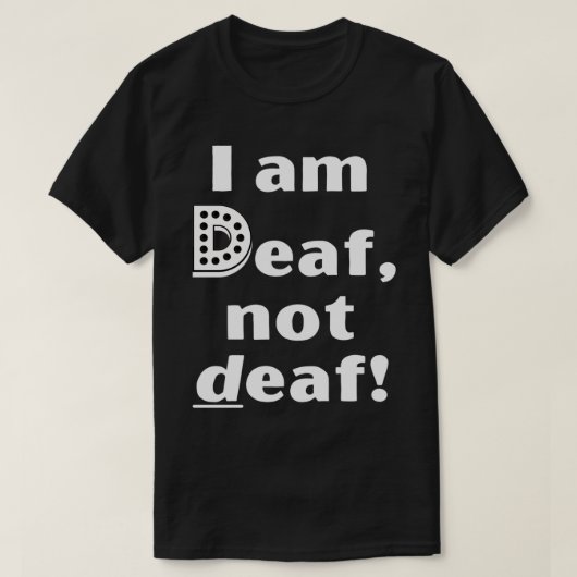 耳が聞こえない Tシャツ (デザイン正面)