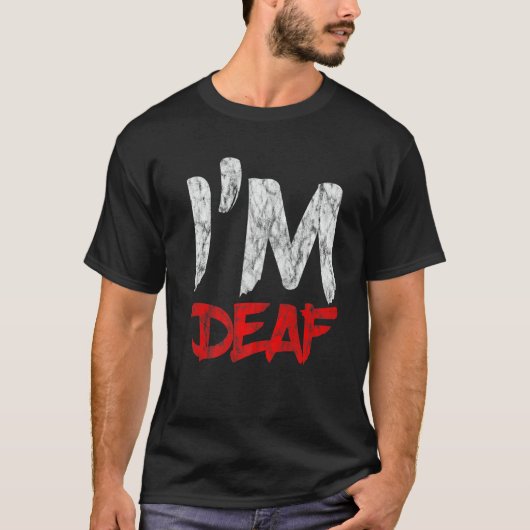耳が聞こえない Tシャツ (正面)