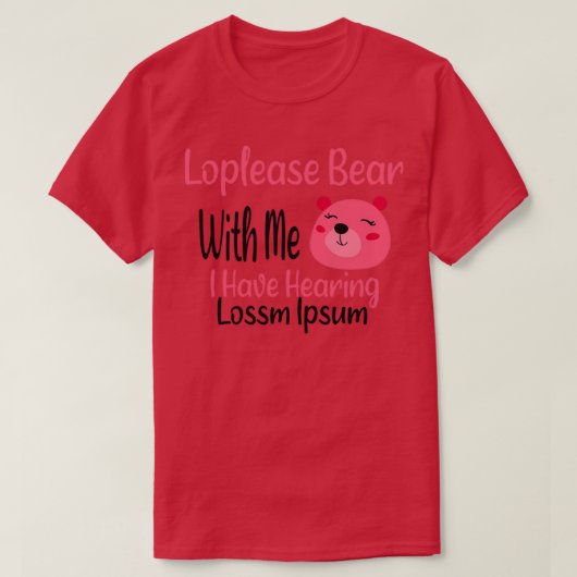 耳が聞こえない Tシャツ (デザイン正面)