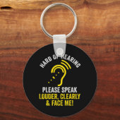 耳が聞こえないASLの懸命 キーホルダー (正面)