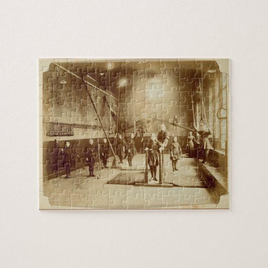 耳が聞こえなく、物の言えない施設の女の子の体育館、 ジグソーパズル (横)