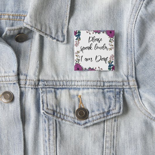 耳が聞こえ話ないので、もっと大きくしてください 缶バッジ (インサイチュ)