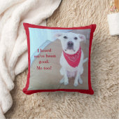 耳が赤くおもしろいて可愛い犬の写真 クッション (ブランケット)