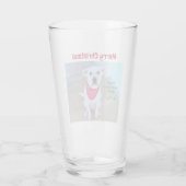 耳が赤くおもしろいて可愛い犬の写真 タンブラーグラス (裏面)