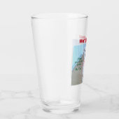 耳が赤くおもしろいて可愛い犬の写真 タンブラーグラス (右)