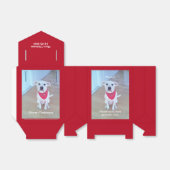 耳が赤くおもしろいて可愛い犬の写真 フェイバーボックス (折り畳みなし)