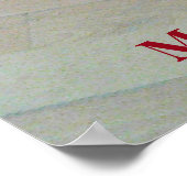 耳が赤くおもしろいて可愛い犬の写真 ポスター (角)