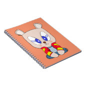 耳が鋭スタイリッシュい可愛い熊 ノートブック (右側)