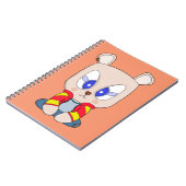 耳が鋭スタイリッシュい可愛い熊 ノートブック (左側)