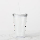 耳すてきマフ付きスカーフのクリスマスペンギン アクリルタンブラー (左)