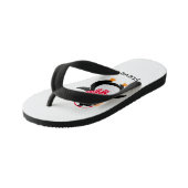 耳すてきマフ付きスカーフのクリスマスペンギン キッズビーチサンダル (アングル)