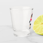 耳すてきマフ付きスカーフのクリスマスペンギン ショットグラス (左)