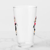 耳すてきマフ付きスカーフのクリスマスペンギン タンブラーグラス (右)