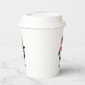 耳すてきマフ付きスカーフのクリスマスペンギン 紙コップ (左)