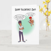 耳たぶのバレンタインデーカード カード (黄色い花)