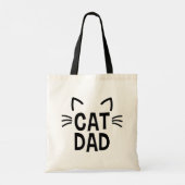 耳とヒゲのある猫パパ トートバッグ (裏面)