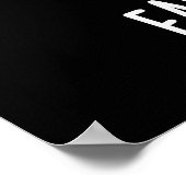 耳に耐えるバおもしろいニーラビットプンダークBG ポスター (角)