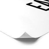 耳に耐えるバニーおもしろいラビットパン ポスター (角)