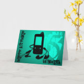 耳に音楽15誕生日カーパーソナライズされたド カード (黄色い花)