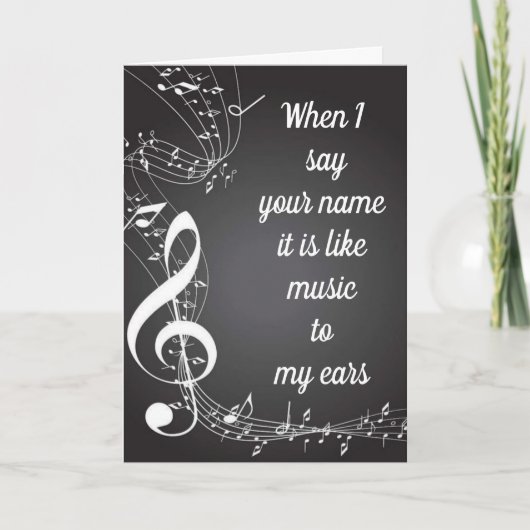 「耳に音楽」と言うと カード (正面)