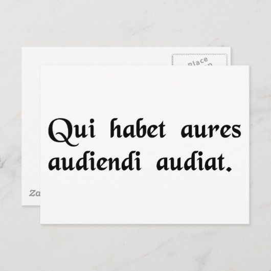耳のある者は聞き方を理解聞せよ。 ポストカード (正面/裏面)