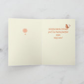 耳のチューブ手術の後に良く得る、鳥の花 カード (内部)