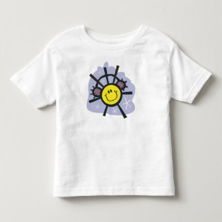 耳のマフが付いている黄色い雪片 トドラーTシャツ