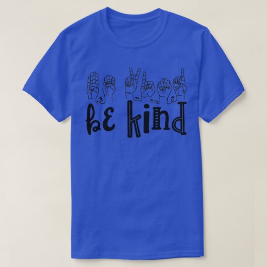 耳の不自由な認識度のシャツの手話を聞く Tシャツ (デザイン正面)