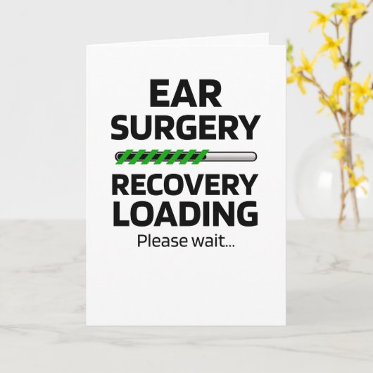 耳の手術後の回復を願う面白いギフト 耳形成術の回復ギフト カード (黄色い花)