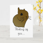 耳の短い考えバニー君の… |あいさつc カード (黄色い花)