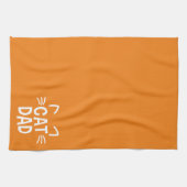 耳やひげのある猫パパ キッチンタオル (横)