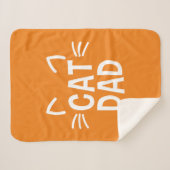 耳やひげのある猫パパ シェルパブランケット (正面(横))