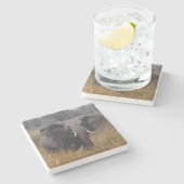 耳を出した象。 ストーンコースター (横)