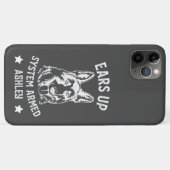 耳を立てたシステム搭載のドイツ牧羊犬 面白い Case-Mate iPhoneケース (裏面(横))