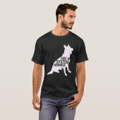 耳を立てろ システム作動 ジャーマンシェパード ドッグ Tシャツ (正面フル)
