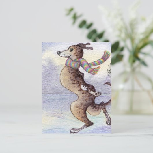 耳を風が吹き抜けるのを楽しんだ ポストカード (スタンド正面)