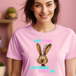 耳パーソナライズされたを聞当てて Tシャツ