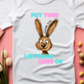 耳パーソナライズされたを聞当てて Tシャツ