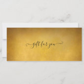 耳ピアス金ゴールドギフト伝票証明書 (裏面)