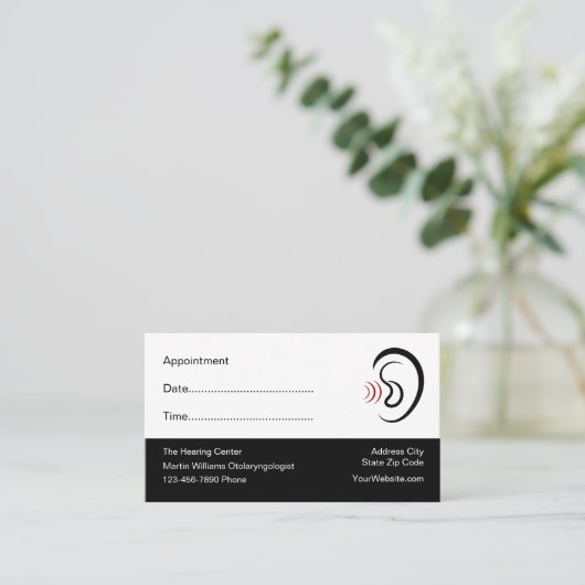 耳医聴覚アポイントメントアラーム 予約カード (スタンド正面)